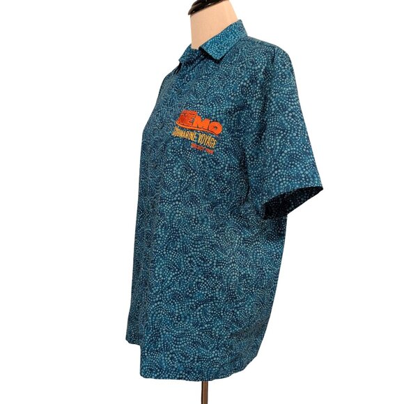 Disney Unisex Size S Blue Finding Nemo Submarine Voyage Project Team Worker Top - Picture 3 of 9
